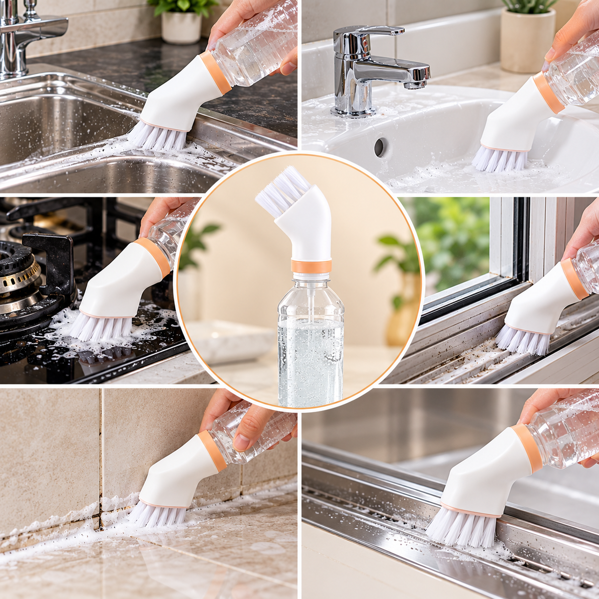 Multifunctional Bottle Attach Cleaning Brush