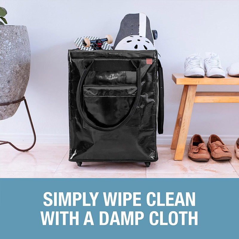 Easy Carry Foldable Rolling Tote Bag