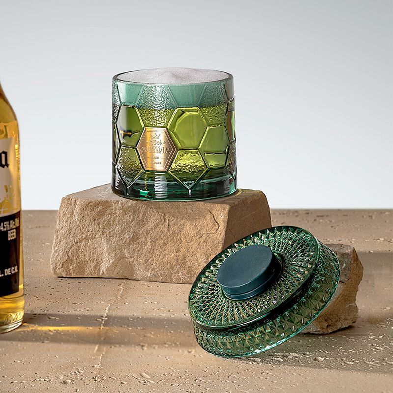 Football Texture Premium Spinning Glass