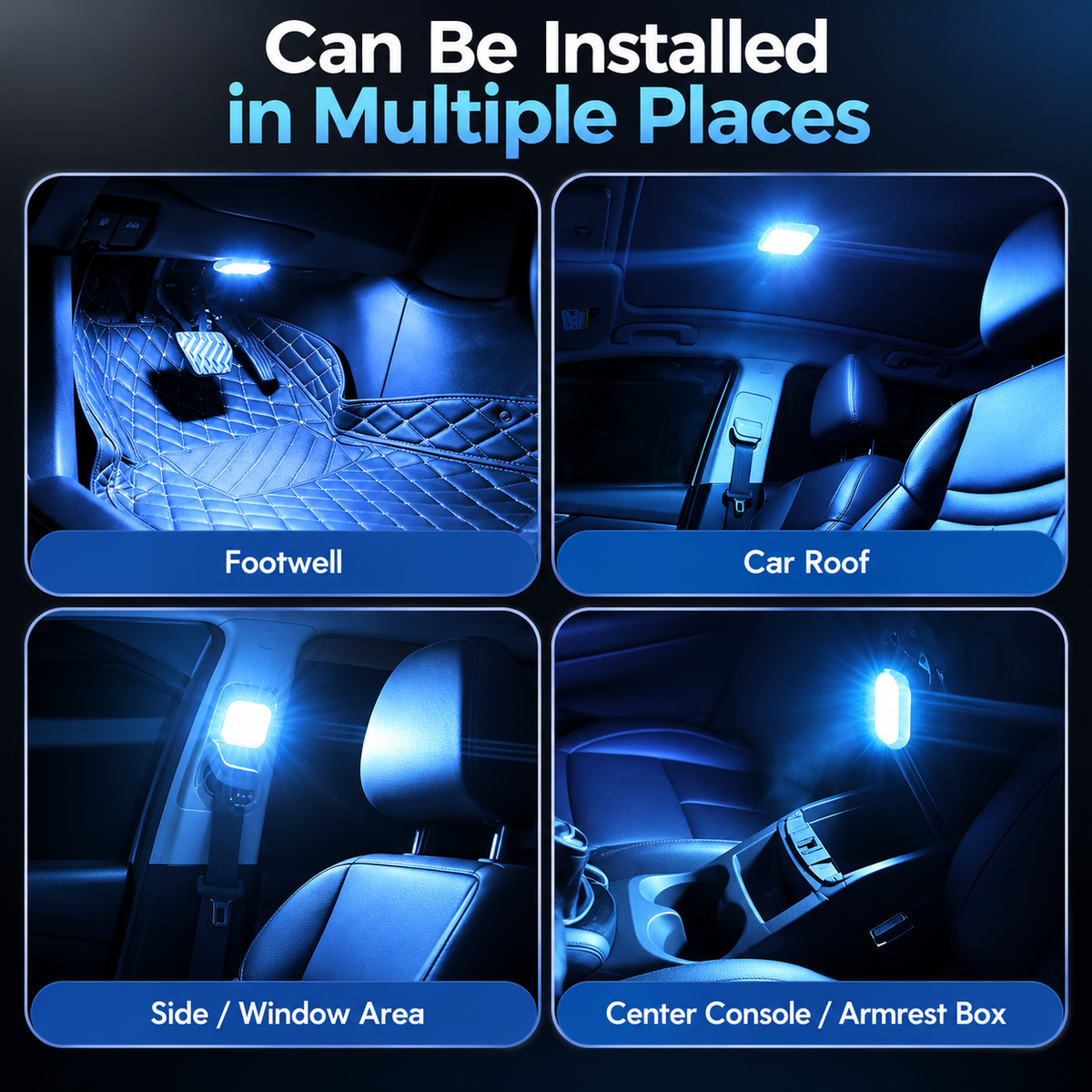 Rechargeable RGB Car Interior Light