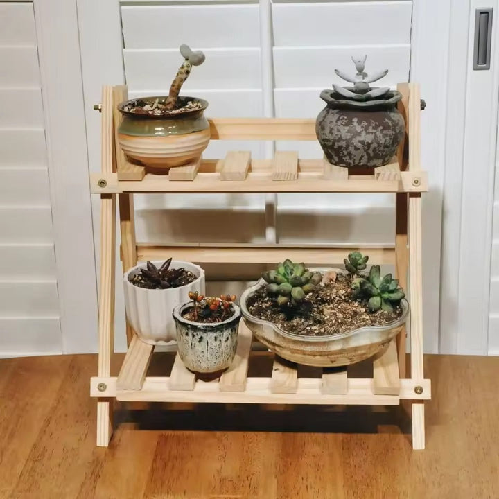 Wooden 2-tier Desktop Shelf Storage Rack