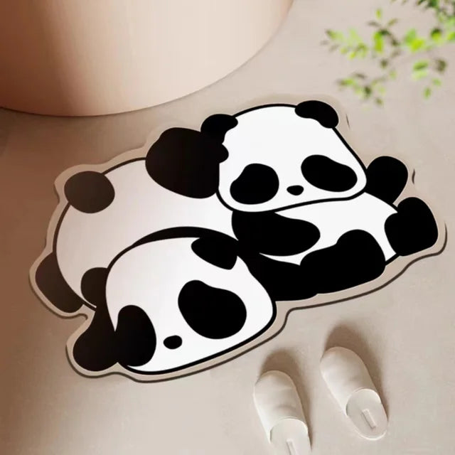 Cartoon Panda Foot Mat