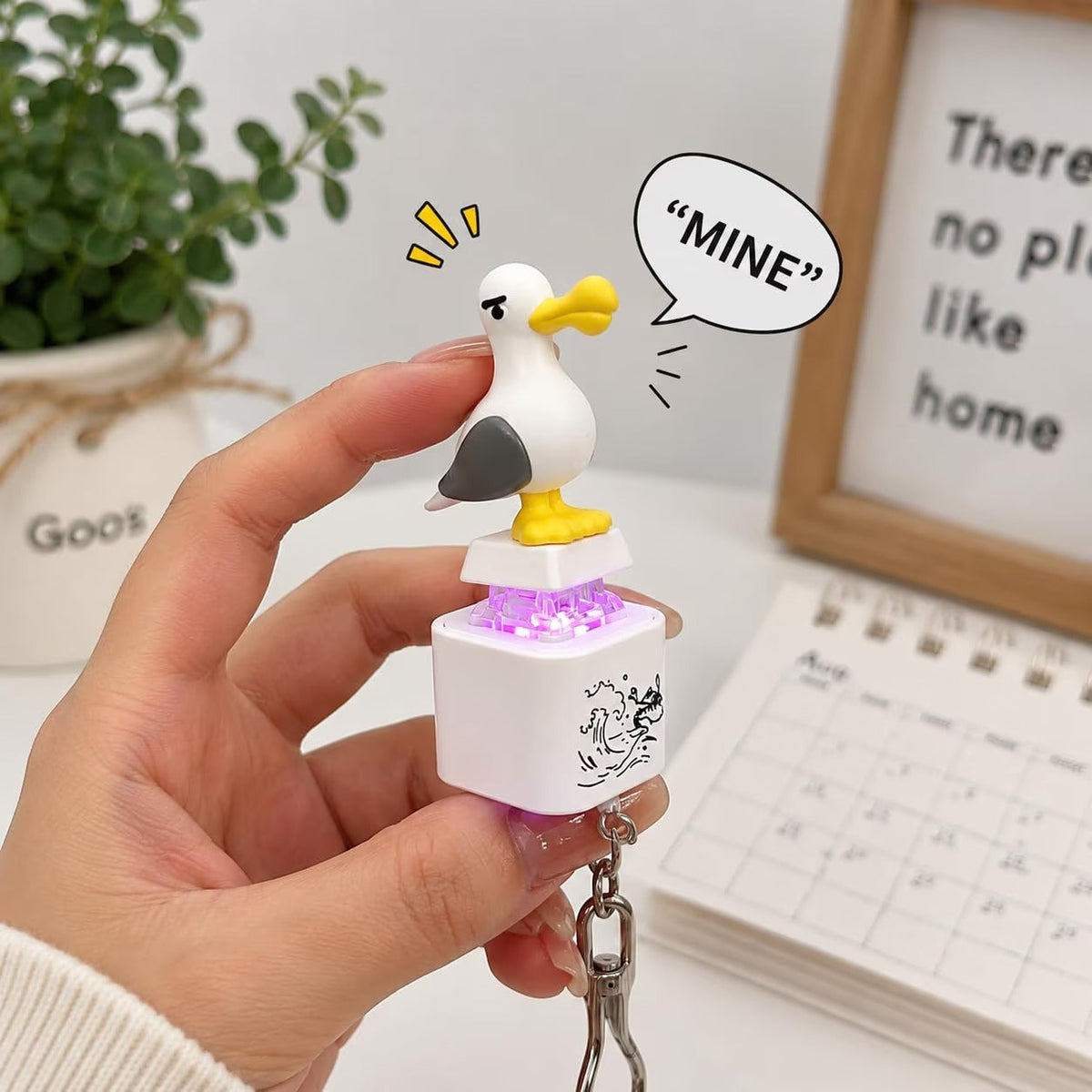 Cute Seagull Sound Clicker Keychain