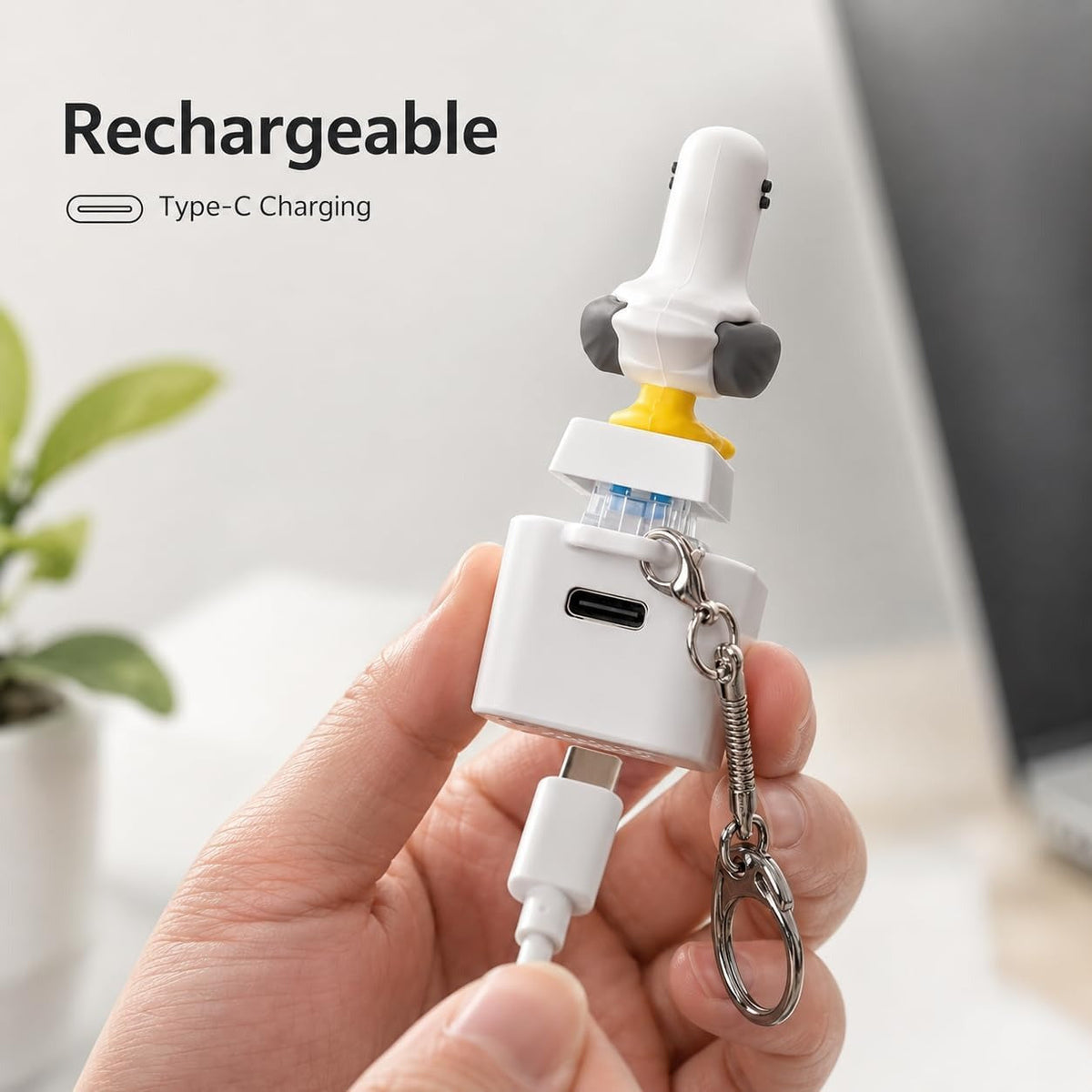 Cute Seagull Sound Clicker Keychain