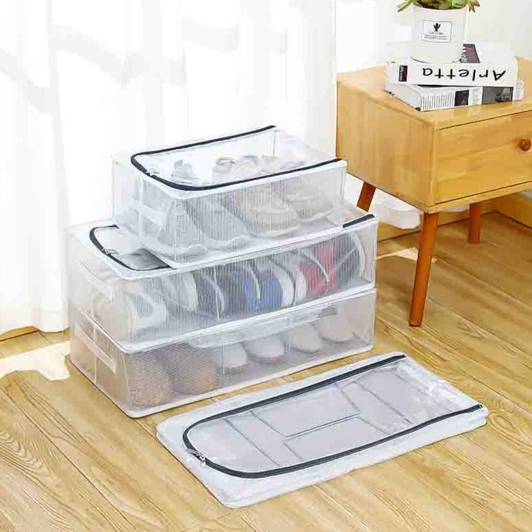 PVC Foldable Transparent Storage Box for Shoes, Toys, Clothes, Books etc.
