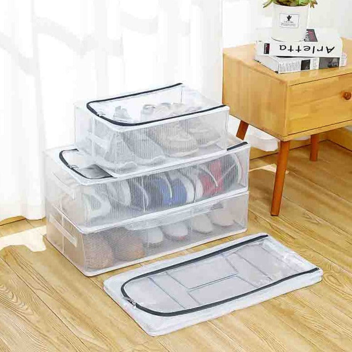 PVC Foldable Transparent Storage Box for Shoes, Toys, Clothes, Books etc.