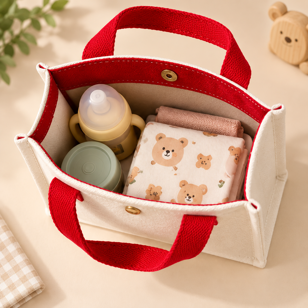 Cute Printed Canvas Mini Handbag
