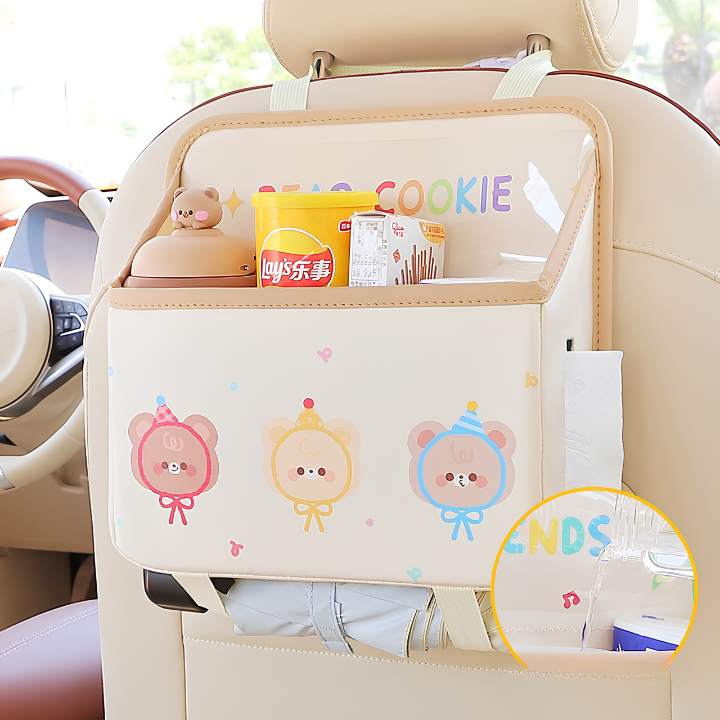 Cute Car Hanging Storage Organizer With Bucket