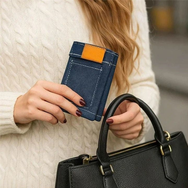 Mini Denim Jeans Wallet