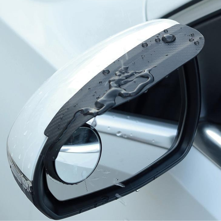 Car Rain Guard with Rearview Mirror