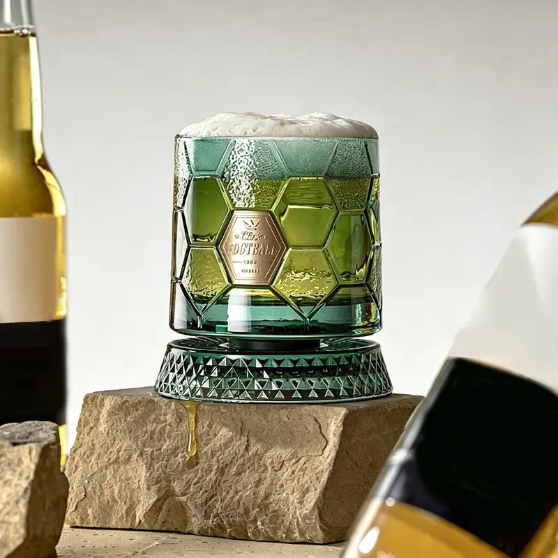Football Texture Premium Spinning Glass