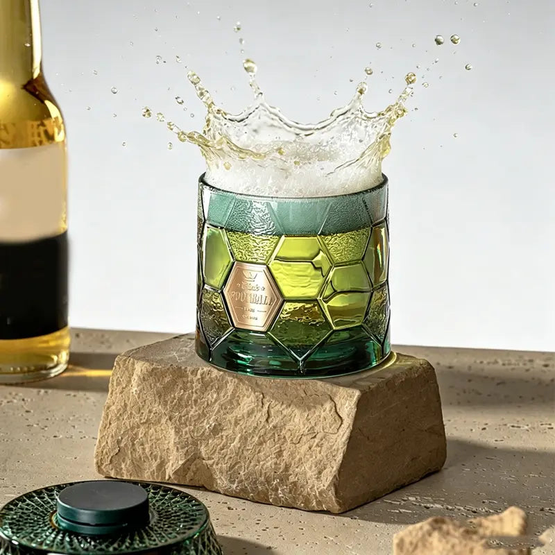 Football Texture Premium Spinning Glass
