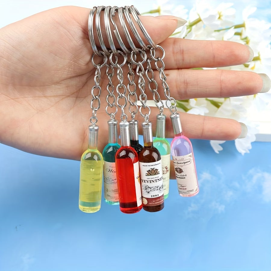 Trendy Bottle Charm Keychain
