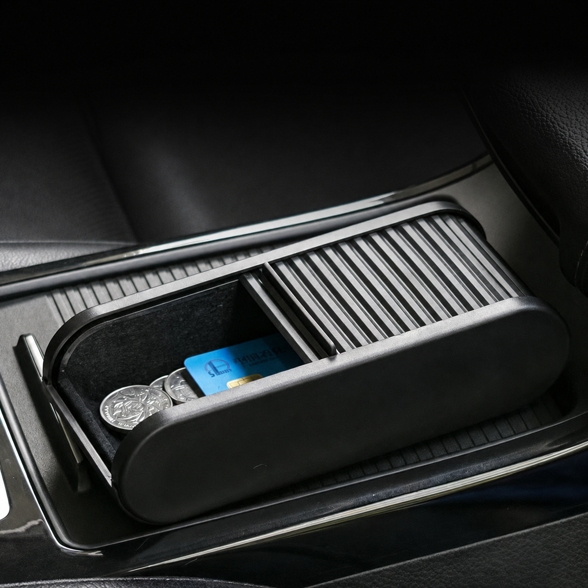 Sliding Car Dashboard Storage Box