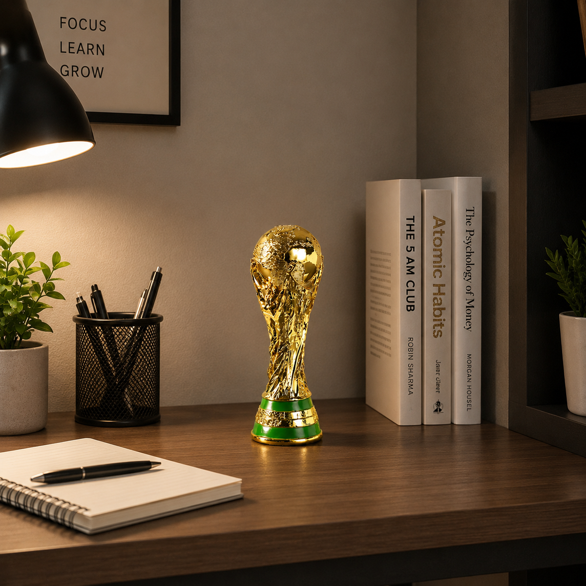 Iconic Victory Football Trophy Decor