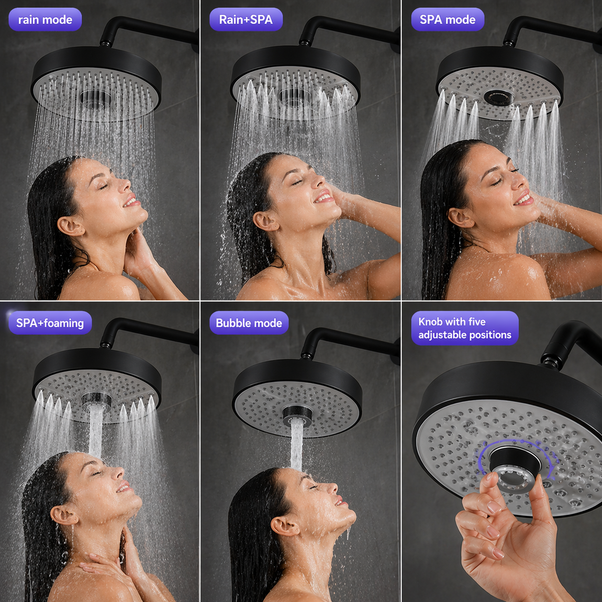 AquaBoost 5 Mode Shower Head