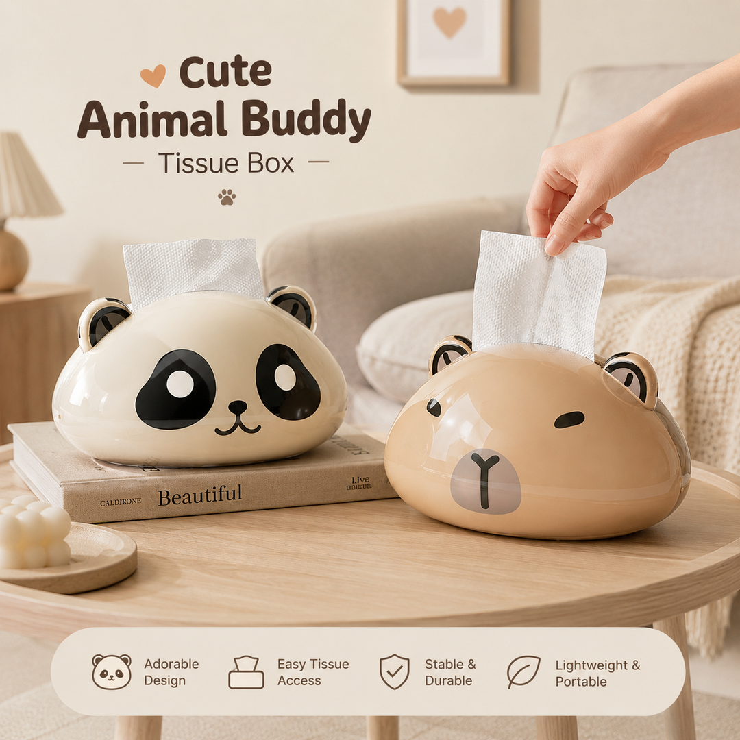 Cute Animal Buddy Tissue Box