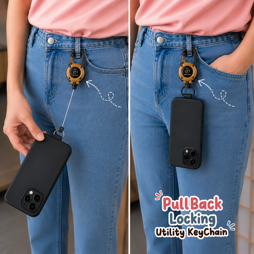 PullBack Locking Utility KeyChain