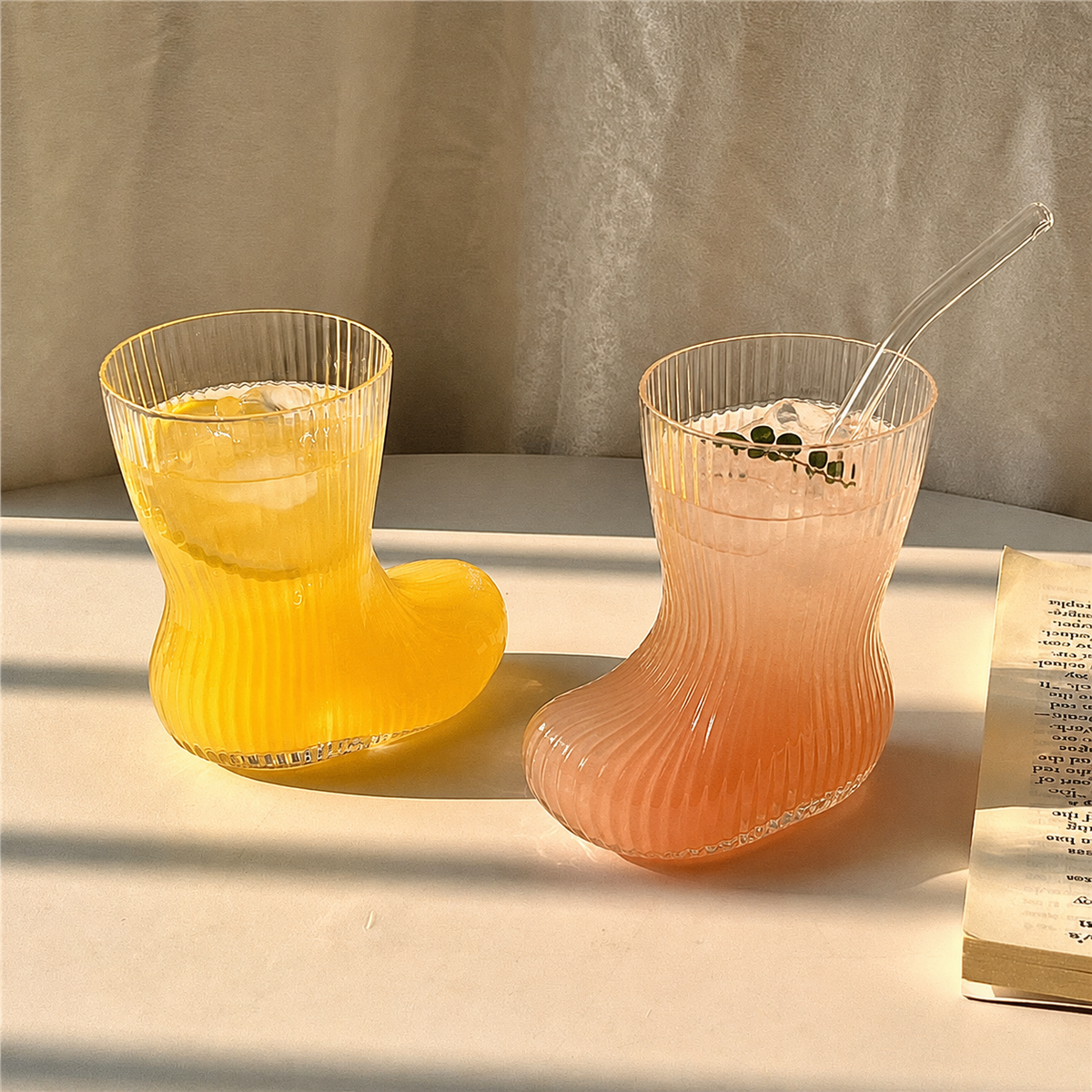 Elegant Shoe Style Drinking Glasses