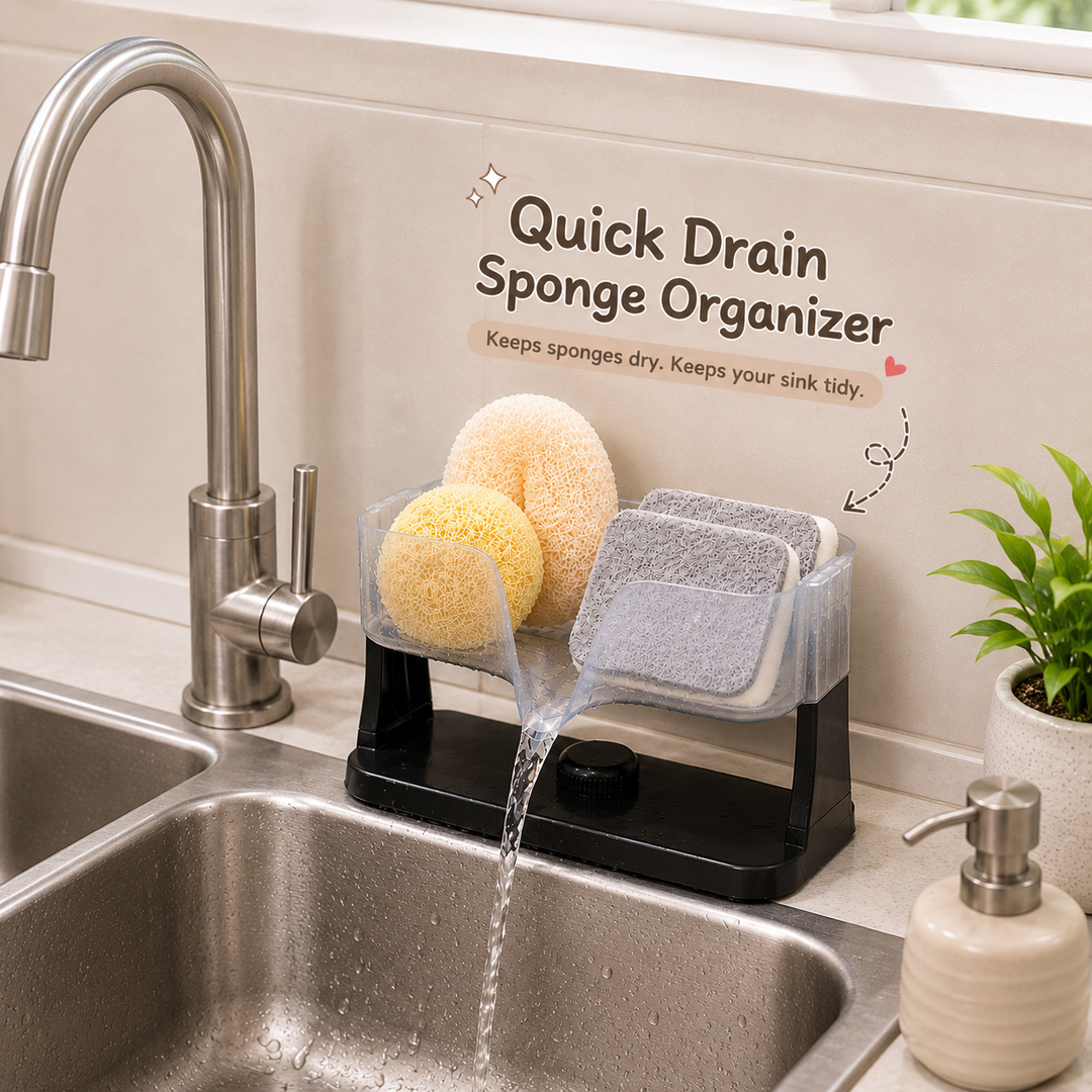 Quick Drain Sponge Organizer