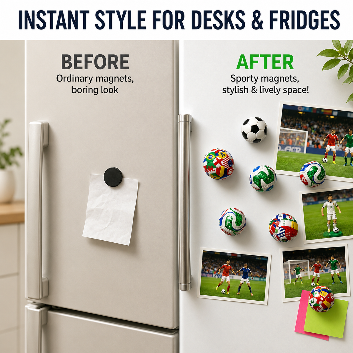 Cute Football Decorative Magnets