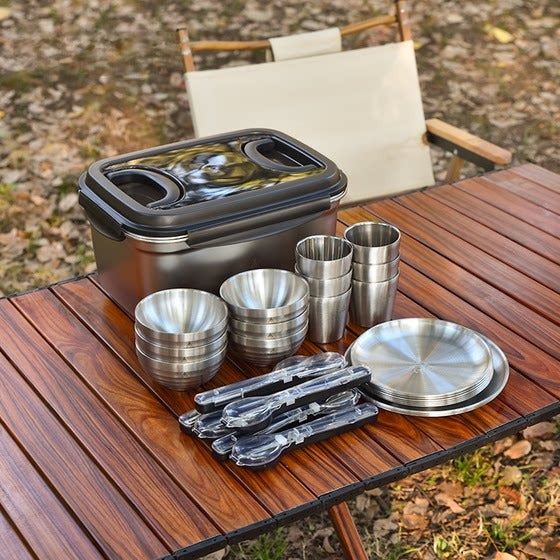 Complete Dining Set for Home & Travel