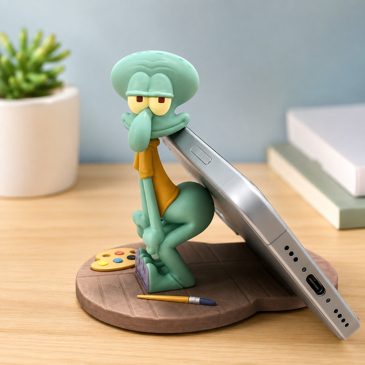 Cute Squidward Phone Holder
