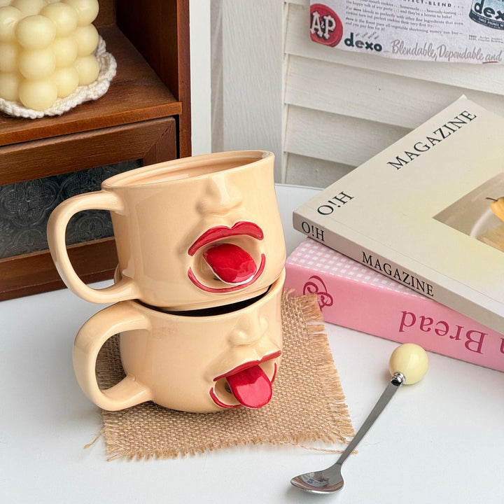 Funny Face Tongue Wiggle Mug