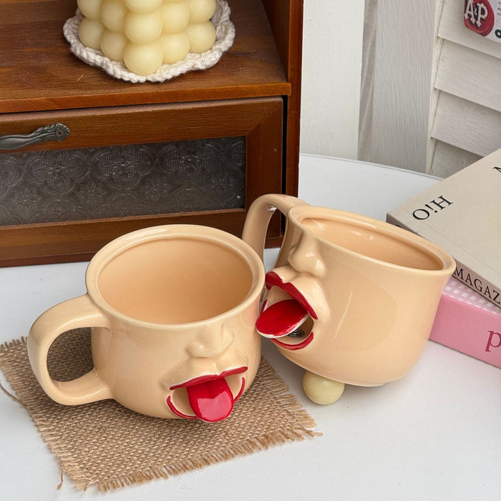 Funny Face Tongue Wiggle Mug