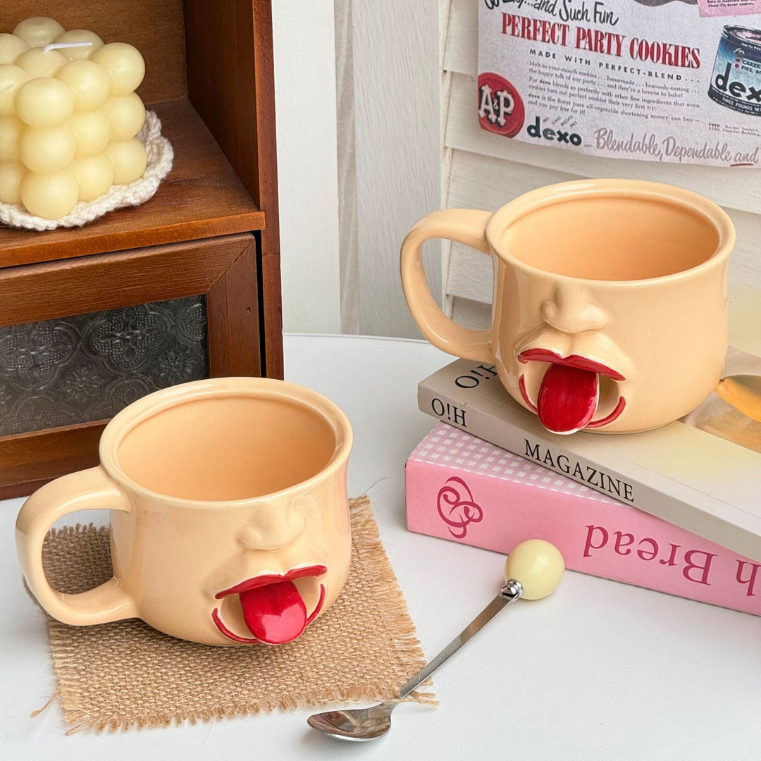 Funny Face Tongue Wiggle Mug