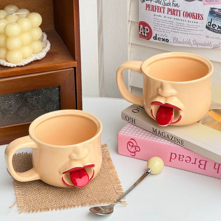 Funny Face Tongue Wiggle Mug