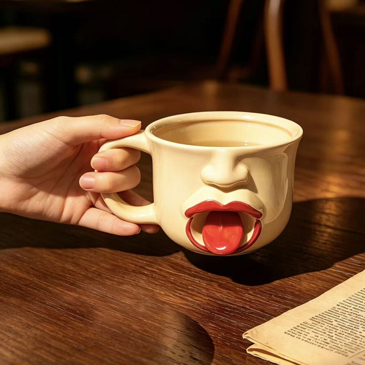 Funny Face Tongue Wiggle Mug