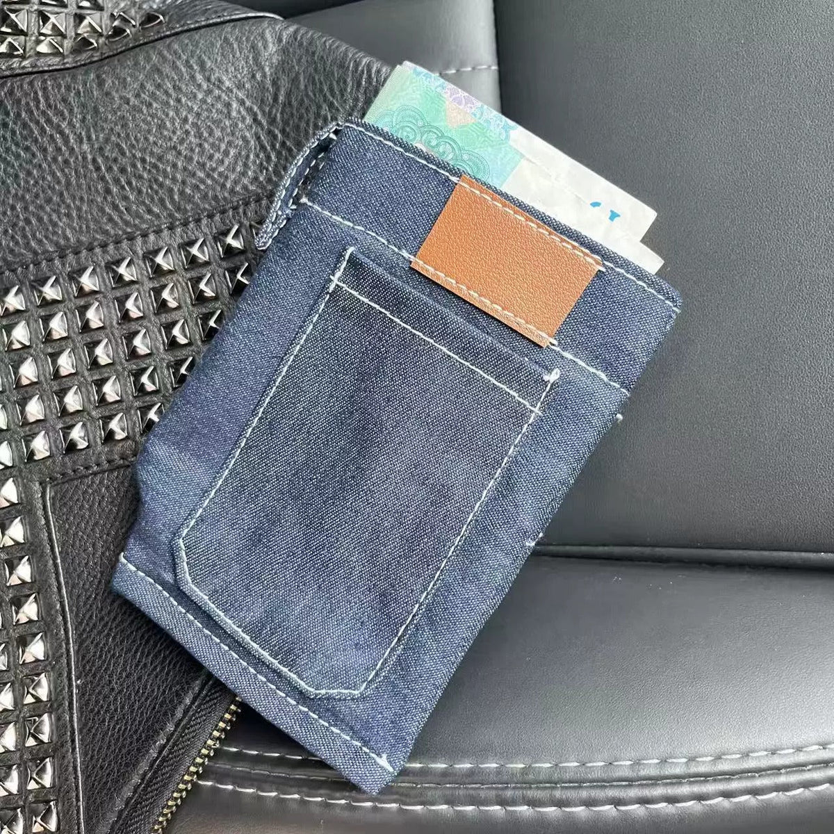 Mini Denim Jeans Wallet