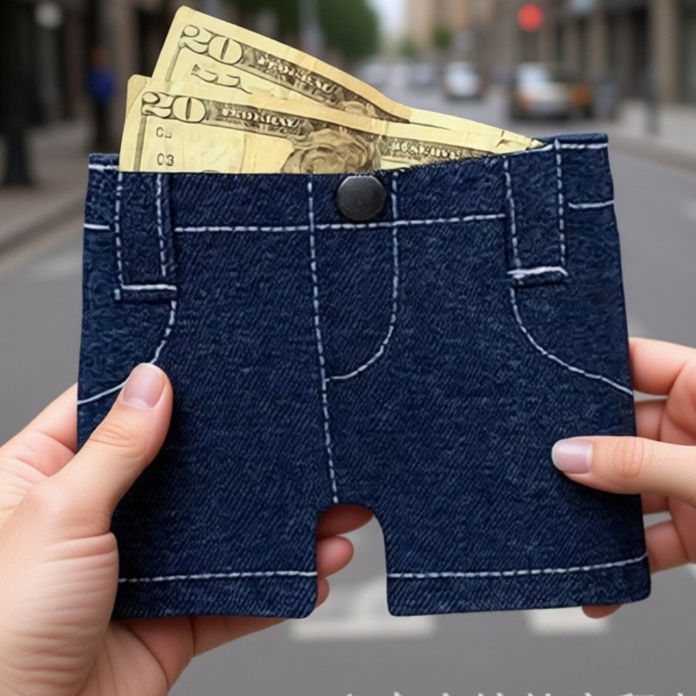 Mini Denim Jeans Wallet