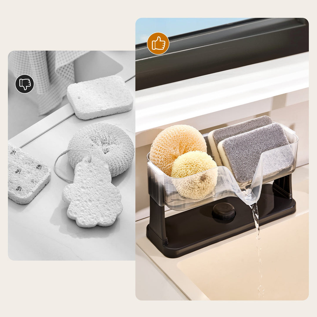 Quick Drain Sponge Organizer