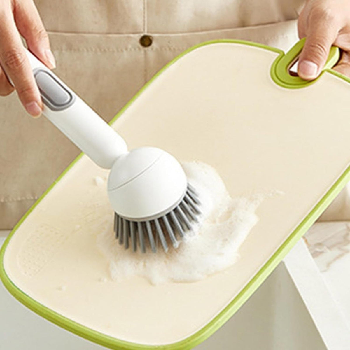 FlexiClean Soap Dispensing Brush