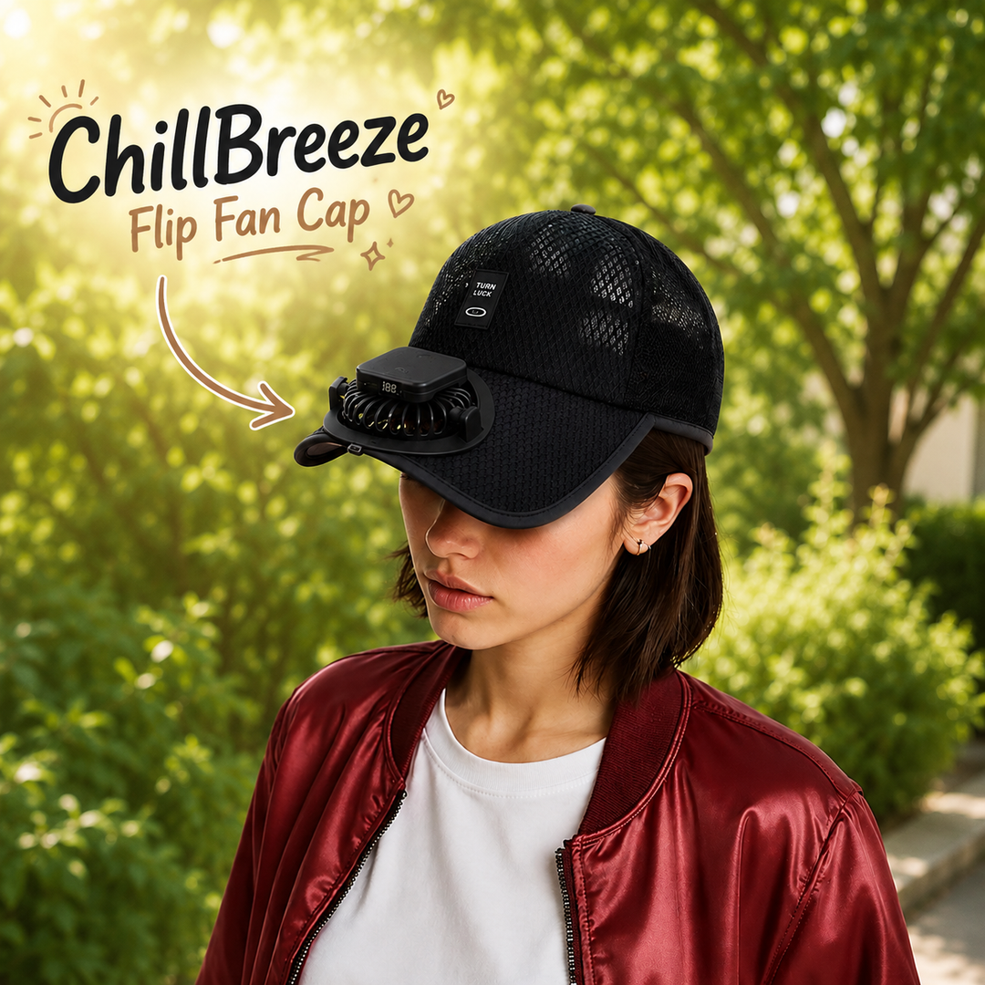 ChillBreeze Flip Fan Cap