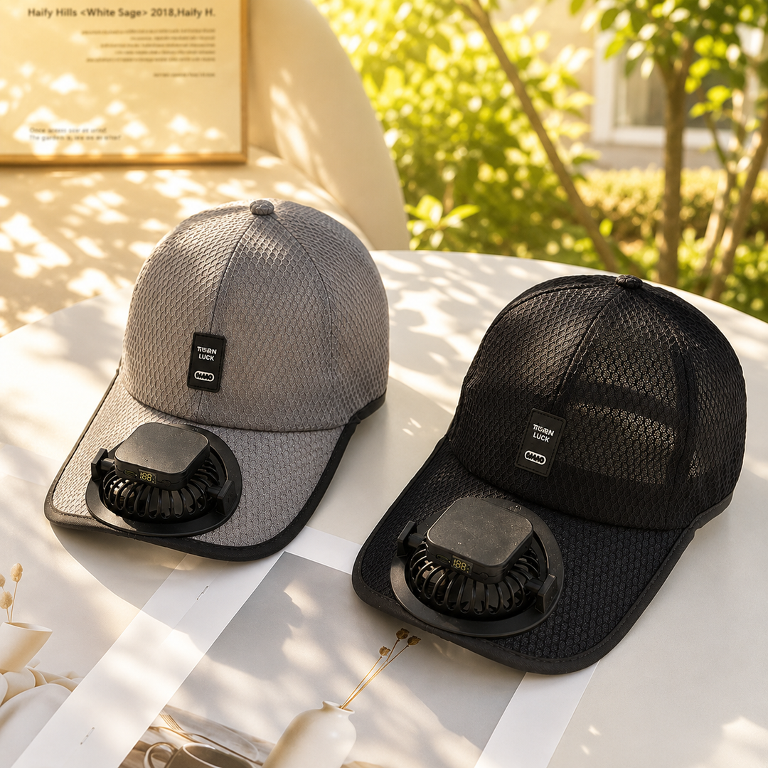 ChillBreeze Flip Fan Cap