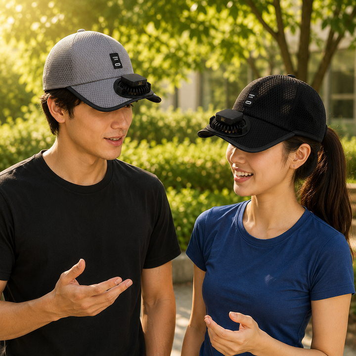 ChillBreeze Flip Fan Cap