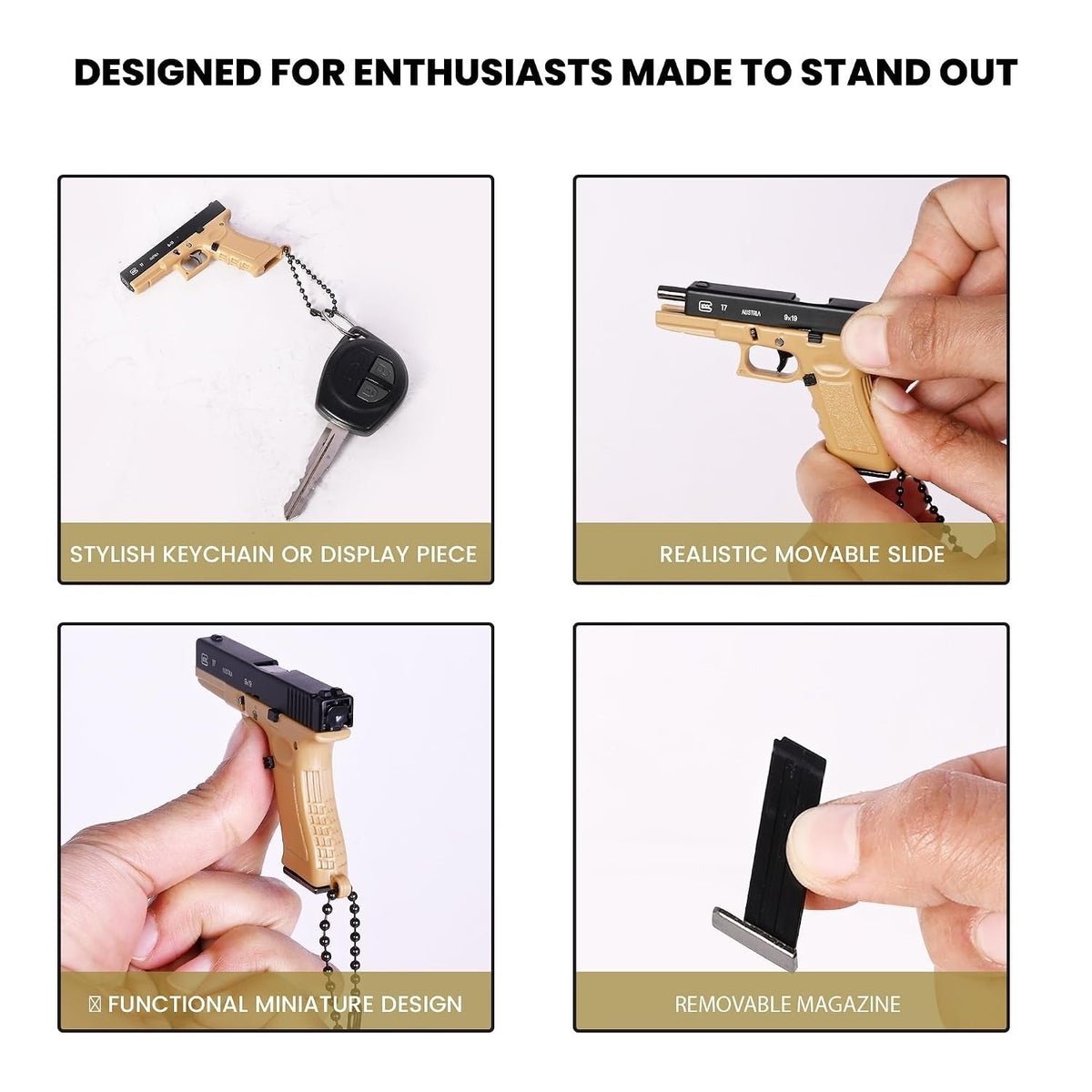 Premium Realistic Pocket Gun Keychain