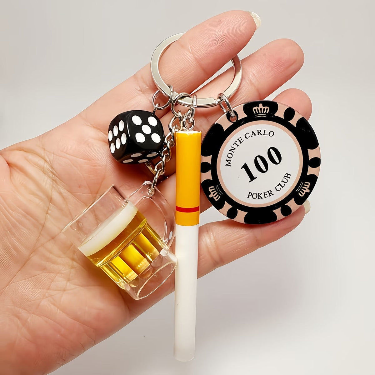 Luxury Casino Charm Keychain