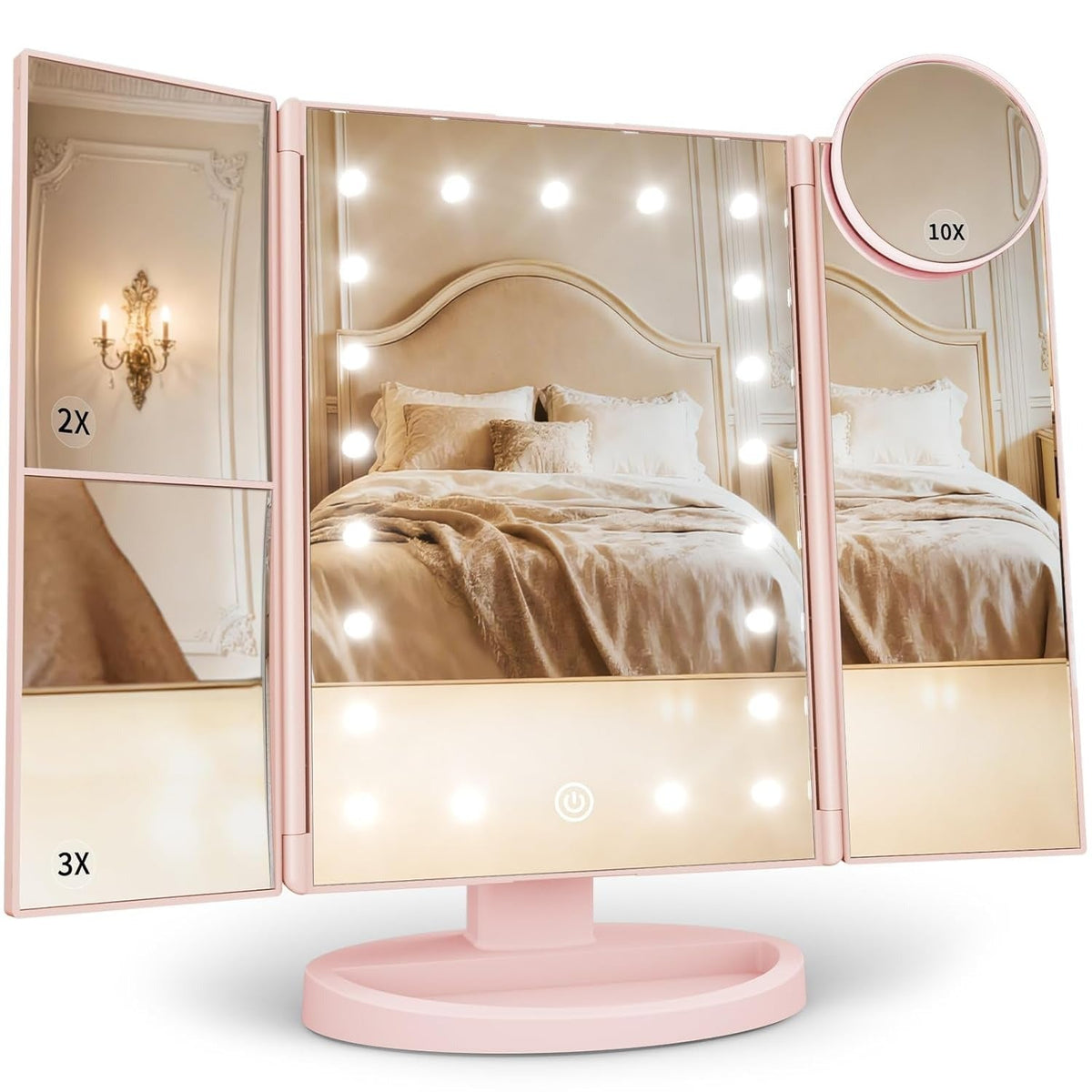 Elegant LED Foldable Beauty Mirror