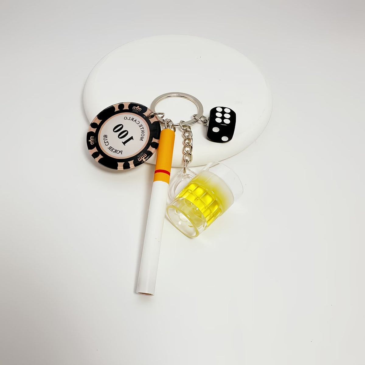 Luxury Casino Charm Keychain