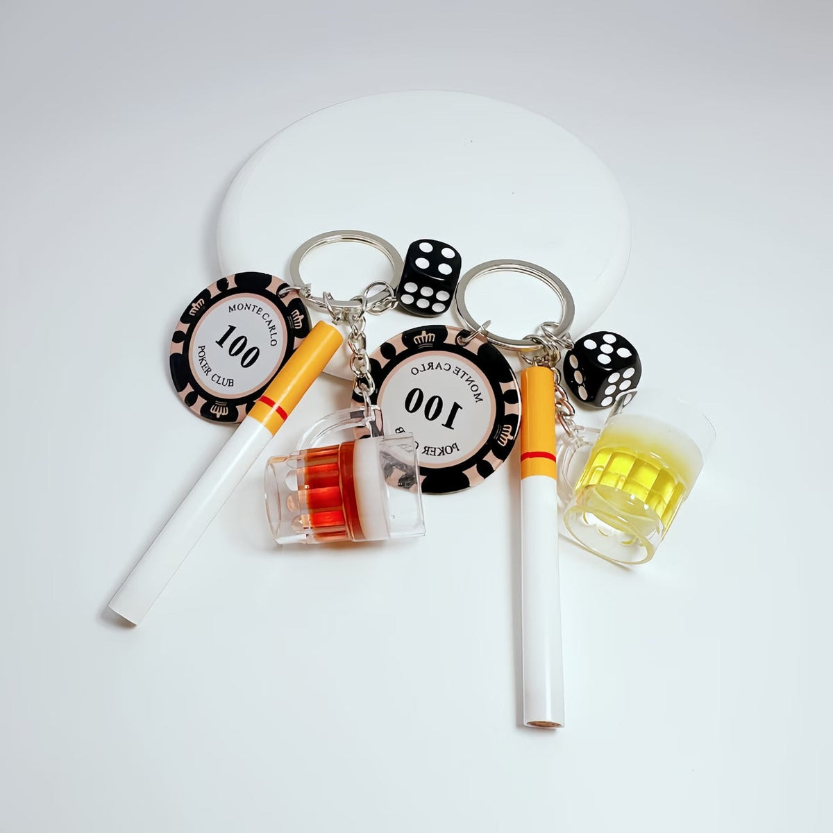 Luxury Casino Charm Keychain