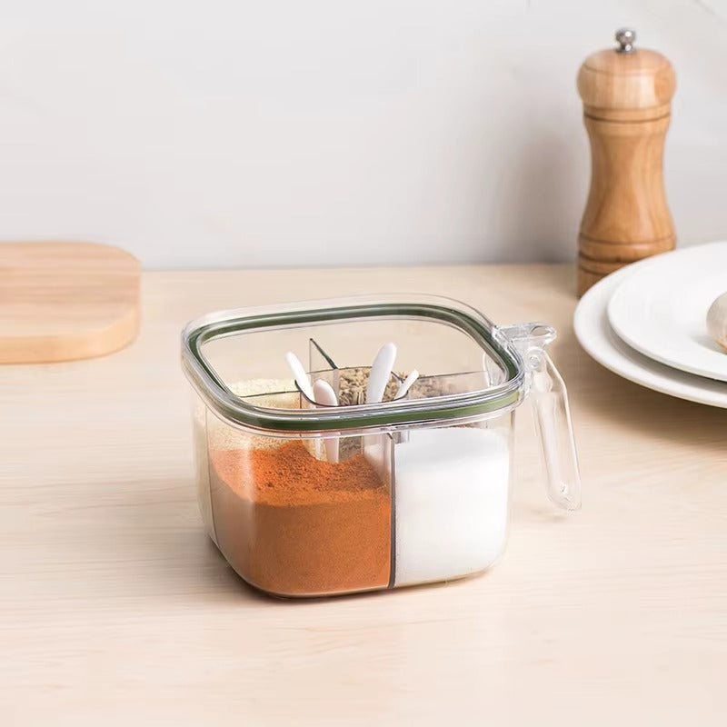 Multi-Section Spices Container with Spoon