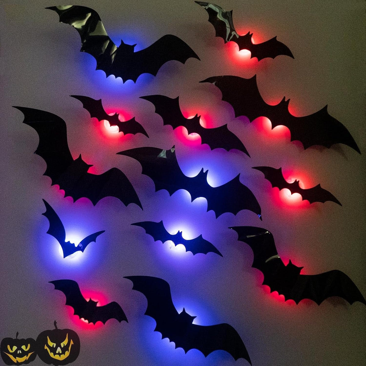 Colourful 3D Bat Wall Decor