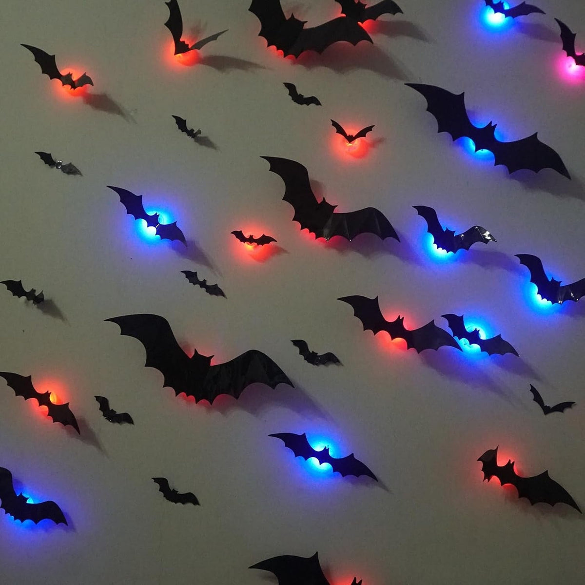 Colourful 3D Bat Wall Decor