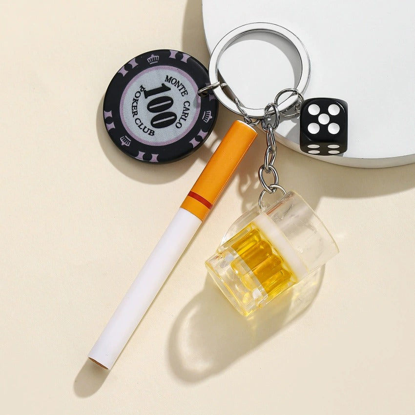 Luxury Casino Charm Keychain