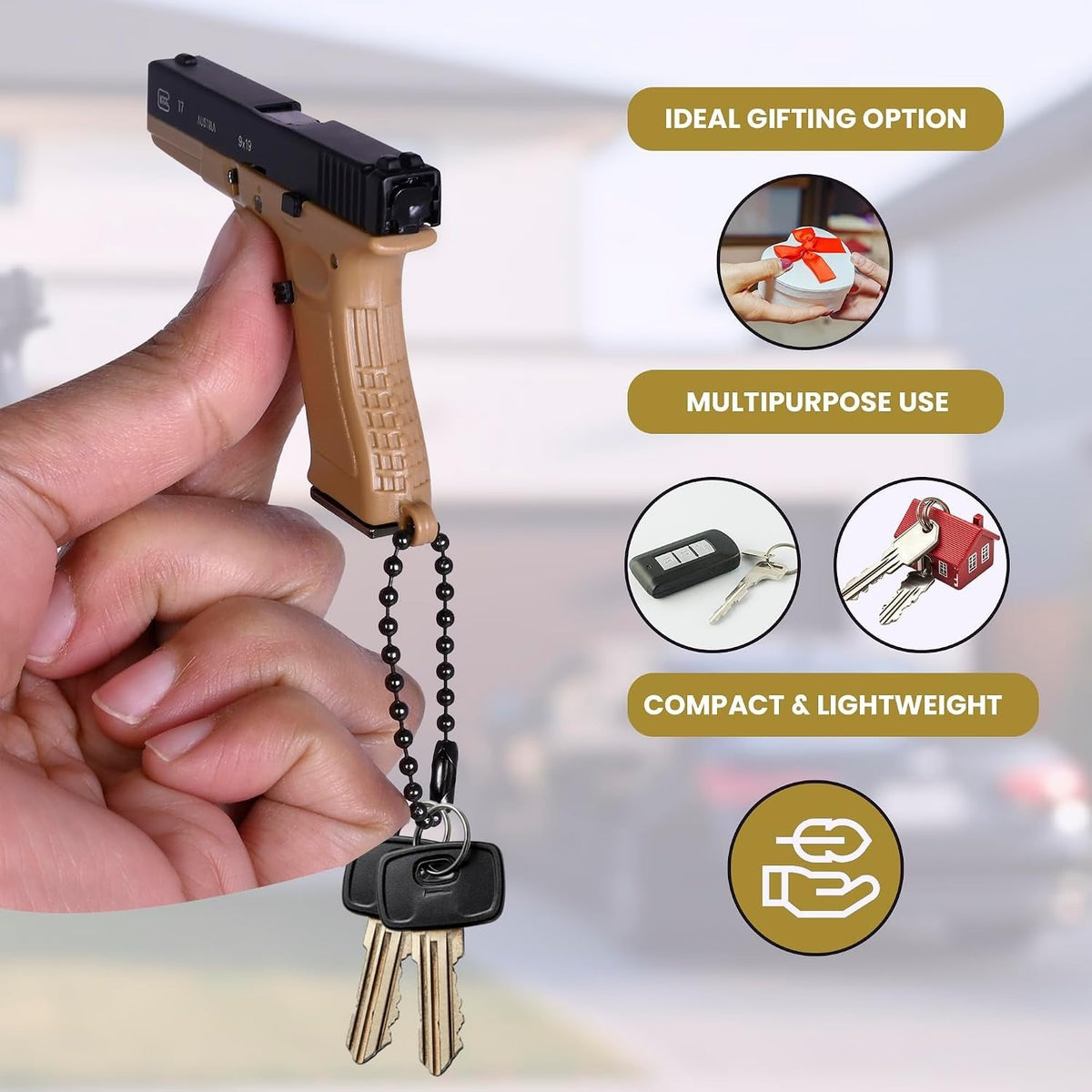 Premium Realistic Pocket Gun Keychain