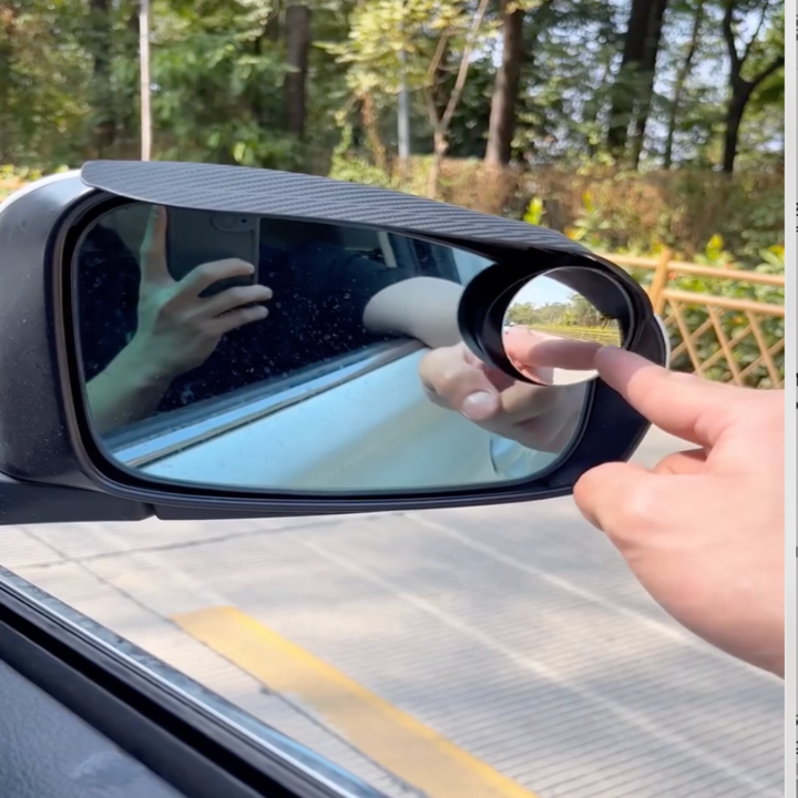 Car Rain Guard with Rearview Mirror